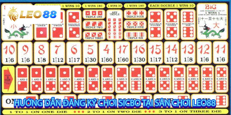 Hướng dẫn đăng ký chơi Sicbo tại sân chơi Leo88